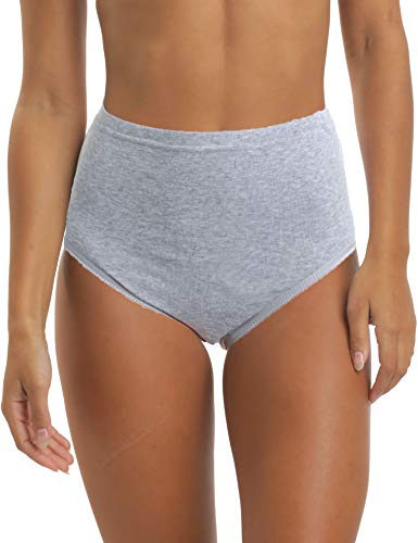 LisaModa Damen Taillenslip 6er Pack Seamless Stretch Baumwolle 52/54 Grau von LisaModa