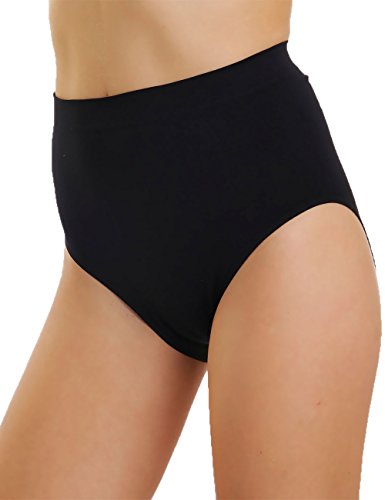 LisaModa Damen Taillenslips 6er Pack Seamless Stretch Uni (L-XL, Schwarz) von LisaModa