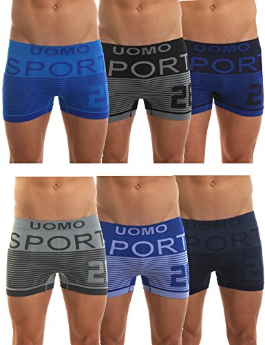 LisaModa Herren Retroshorts 6er Pack Uomo Seamless Boxershorts S/M (4/5) von LisaModa