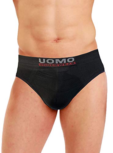 LisaModa Herren Slips 12er Pack Uomo Farbmix Seamless Stretch (XL/XXL, Mehrfarbig #102) von LisaModa