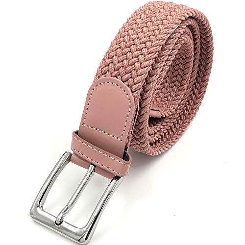LisaModa Herren Stretch Flechtgürtel LM1000 Stretchgürtel Stoffgürtel Viele Farben (Altrosa 031, 100-125) von LisaModa
