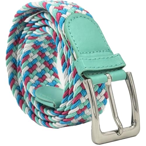 LisaModa Herren Stretch Flechtgürtel LM1000 Stretchgürtel Stoffgürtel Viele Farben (Bunt 066, 100-125) von LisaModa