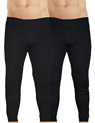 LisaModa Herren Thermounterhose 2er Pack Winter Leggings (M, Schwarz) von LisaModa