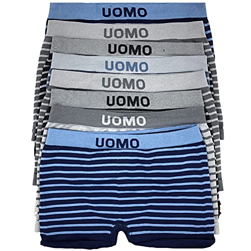 LisaModa Jungen Retroshort 8er Pack Seamless Stretch Unterhosen Farbset (140-146, Mehrfarbig #608) von LisaModa