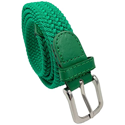 LisaModa Kinder Stretch Flechtgürtel Junge Mädchen Teenager Elastisch Viele Farben (Grasgrün 35) von LisaModa