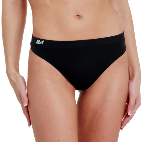 LisaModa String 5er Pack Seamless schwarz Größe M 40-42 von LisaModa