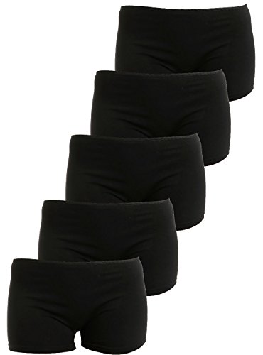 LisaModa Teen Girl Unterhose 5er Pack Boxer Panty Stretch Baumwolle 140-146 Schwarz von LisaModa
