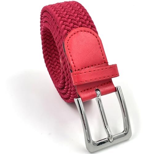 LisaModa Unisex Stretch Flechtgürtel in vielen Farben (Bordeauxrot, 110-130) von LisaModa
