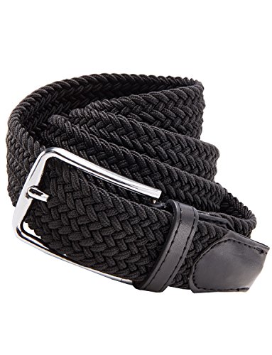 LisaModa Unisex Stretch Flechtgürtel in vielen Farben (Schwarz, 85-115) von LisaModa