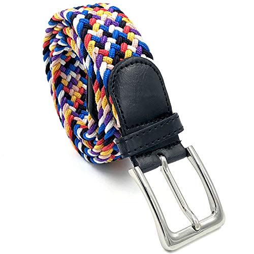 LisaModa Unisex Stretch Flechtgürtel in vielen Farben (Bunt 041, 110-130) von LisaModa