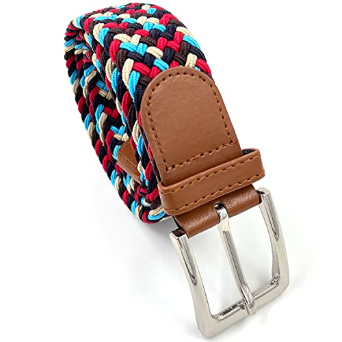 LisaModa Unisex Stretch Flechtgürtel in vielen Farben (Mehrfarbig 034, 110-130) von LisaModa