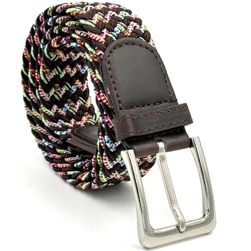 LisaModa Unisex Stretch Flechtgürtel in vielen Farben (Mehrfarbig 048, 110-130) von LisaModa