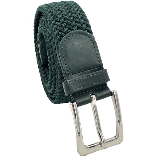 LisaModa Unisex Stretch Flechtgürtel in vielen Farben (Grün, 85-115) von LisaModa