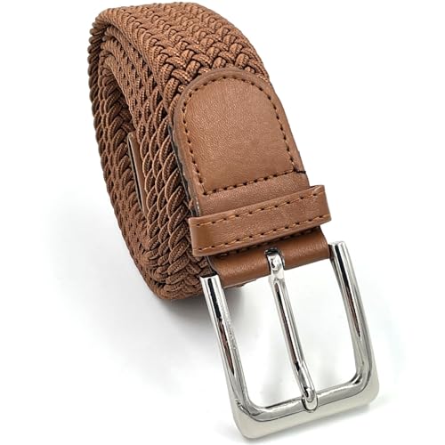 LisaModa Unisex Stretch Flechtgürtel in vielen Farben (Kaffee, 85-115) von LisaModa