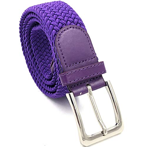 LisaModa Unisex Stretch Flechtgürtel in vielen Farben (Lila 052, 85-115) von LisaModa