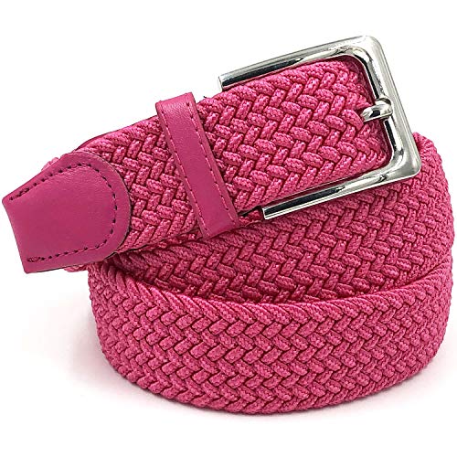 LisaModa Unisex Stretch Flechtgürtel Pink Gürtel ideal für Bundmaß 85 bis 115 cm von LisaModa
