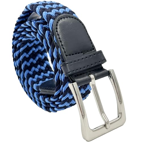 LisaModa Unisex Stretch Flechtgürtel in vielen Farben (Blaubraun, 85-115) von LisaModa