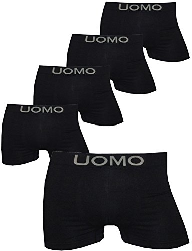 LisaModa Uomo 5er Pack Black Edition Retroshorts Seamless schwarz Größe S/L von LisaModa