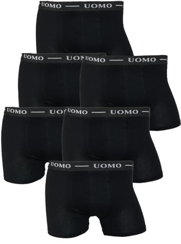 LisaModa Uomo Herren Retroshorts 6er Pack Stretch Baumwolle Schwarz 2XL von LisaModa