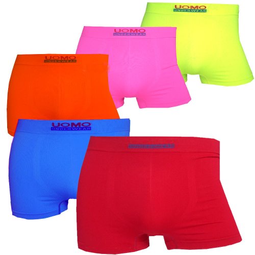LisaModa Uomo Retroshorts 5er Pack Seamless Neon-Farben Größe M/L von LisaModa