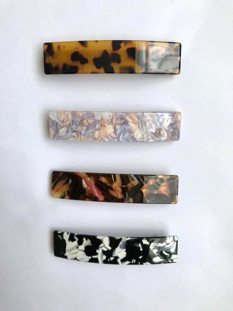 Acetat 7 cm Gerade Ohrclips in 4 Farben von LisaandLavender