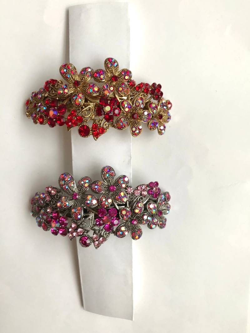 Geschwungene Große Metall Haarspange Mit Diamanté Steinen -Für Kräftiges Haar Geeignet von LisaandLavender