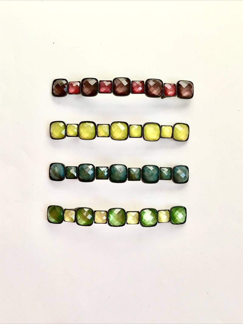 Große Größe Handgemachte Vintage Stil Edelstein Besetzte Haarspange/Haarspangen in Verschiedenen Farben von LisaandLavender