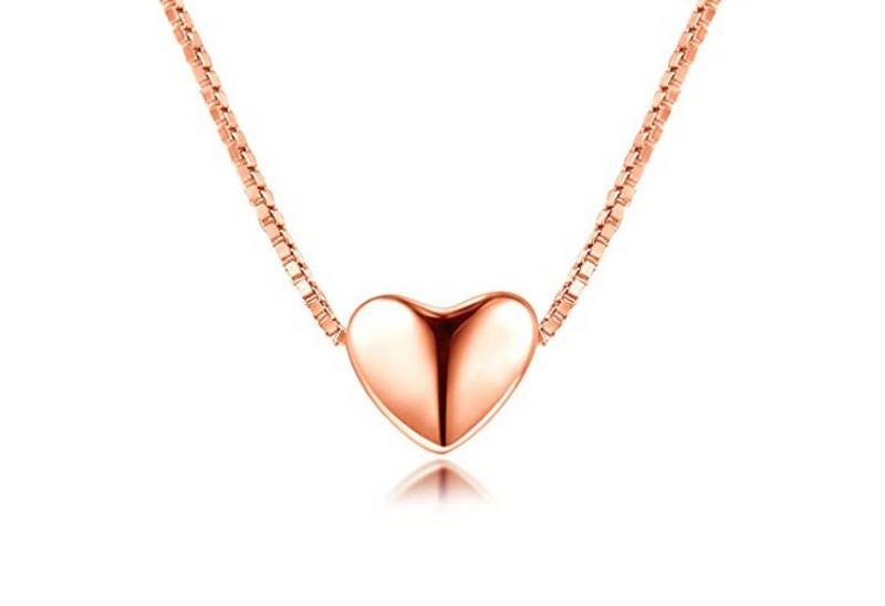 Lisandra Scott Kette mit Anhänger Damen Halskette 925 Sterling Silber mit Herz Anhänger 18K vergoldet, Schimmernder Glanz – Zeitlose Eleganz in Echtsilber von Lisandra Scott