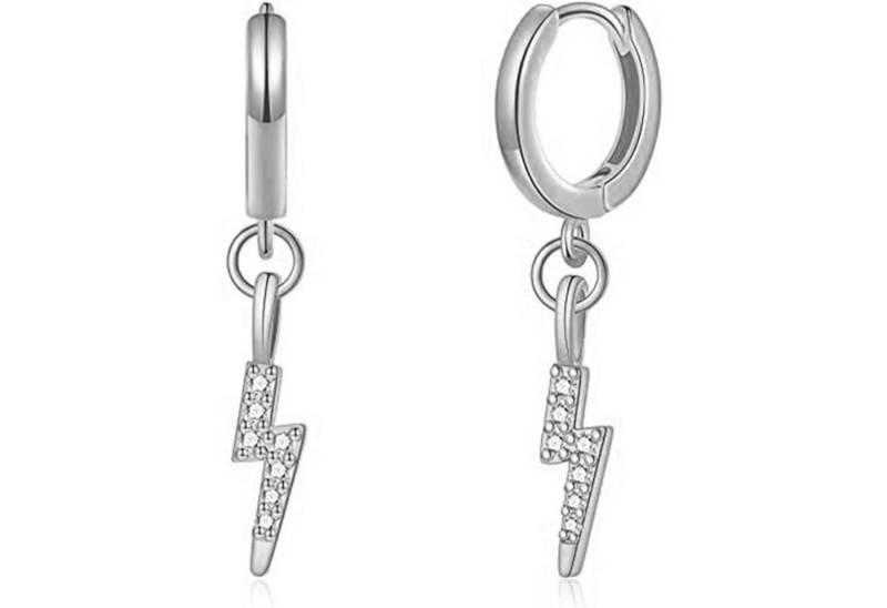 Lisandra Scott Ohrhänger-Set 925 Sterling Silber Creolen Blitz 14K vergoldet I Ohrringe Damen, Zeitlos, glänzend, bedeutungsvoll – Deine Creolen für jeden Moment von Lisandra Scott