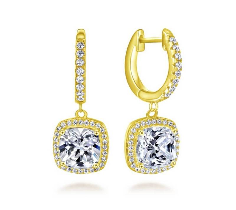 Lisandra Scott Paar Creolen 925 Silber Creolen Ohrringe für Damen mit Steinen in Kristallpavé, Luxuriös, leicht & hautfreundlich – Schmuck für jeden Anlass mit Stil von Lisandra Scott