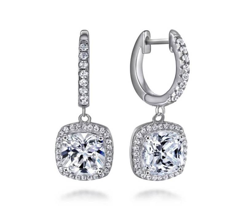 Lisandra Scott Paar Creolen 925 Silber Creolen Ohrringe für Damen mit Steinen in Kristallpavé, Luxuriös, leicht & hautfreundlich – Schmuck für jeden Anlass mit Stil von Lisandra Scott