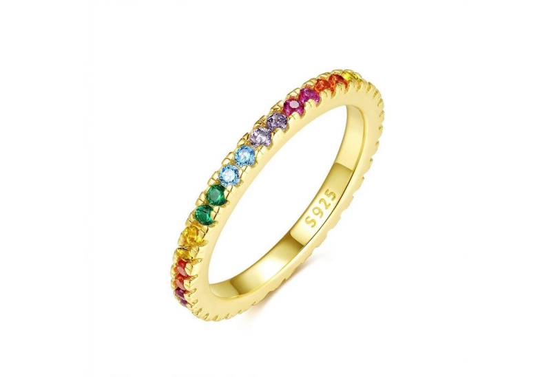 Lisandra Scott Silberring Eternity Ring 925 Silber »Bunte Zirkonia Steine« Regenbogen Rainbow, Ein Ring voller Farbe & Gefühl - funkelnd, bunt, bedeutungsvoll von Lisandra Scott