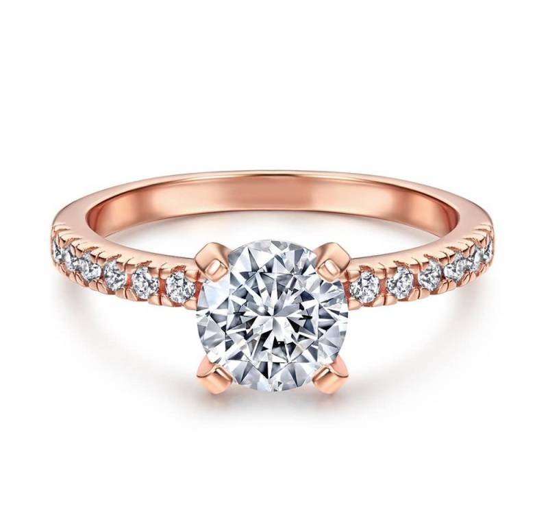 Lisandra Scott Silberring Funkelnder Damen Ring aus 925 Sterling Silber Solitärring mit Steinen, Solitär, der verzaubert – purer Glanz für echte Herzensmomente. von Lisandra Scott