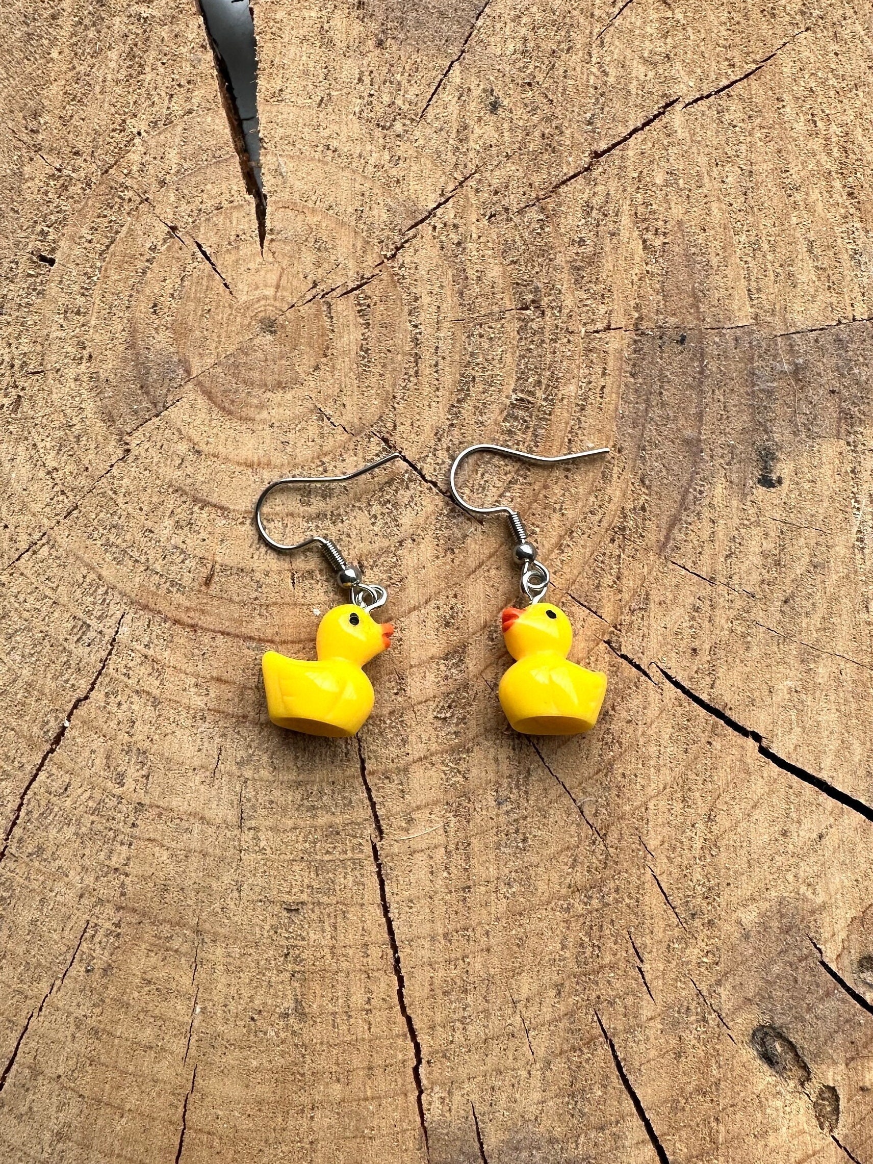 Gelbe Enten Ohrringe, Quietsche-Entchen von LisasJewelleryShop