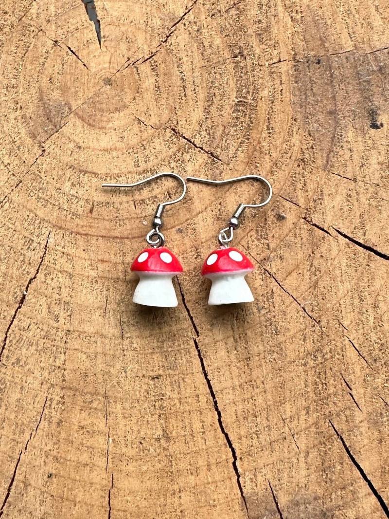 Glücksbringer Fliegenpilz-Ohrringe Glücksbringer Fliegenpilz-Ohrringe von LisasJewelleryShop