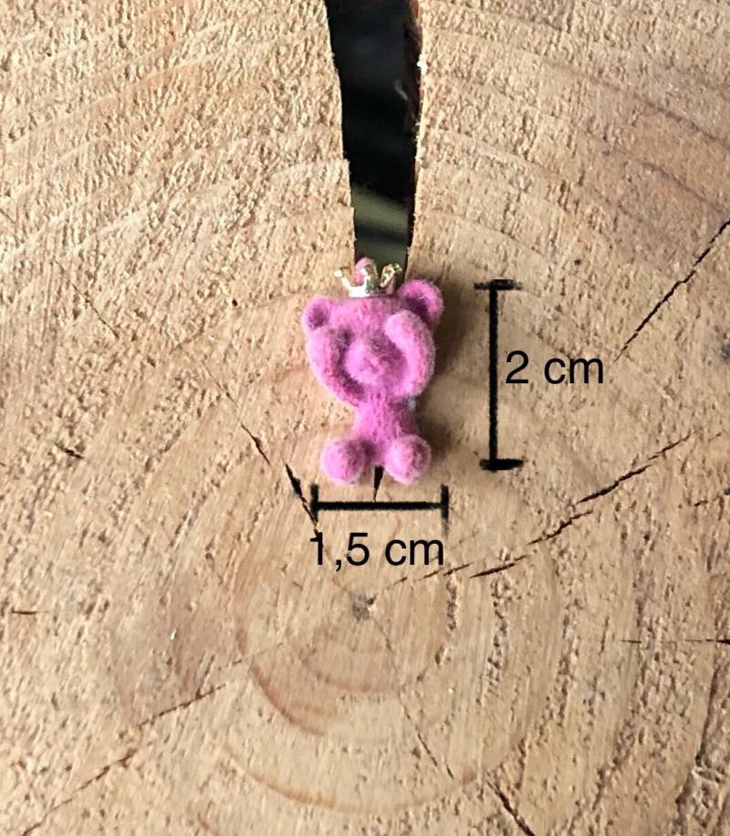 Rosa Teddybär Ohrringe Mit Goldener Krone von LisasJewelleryShop