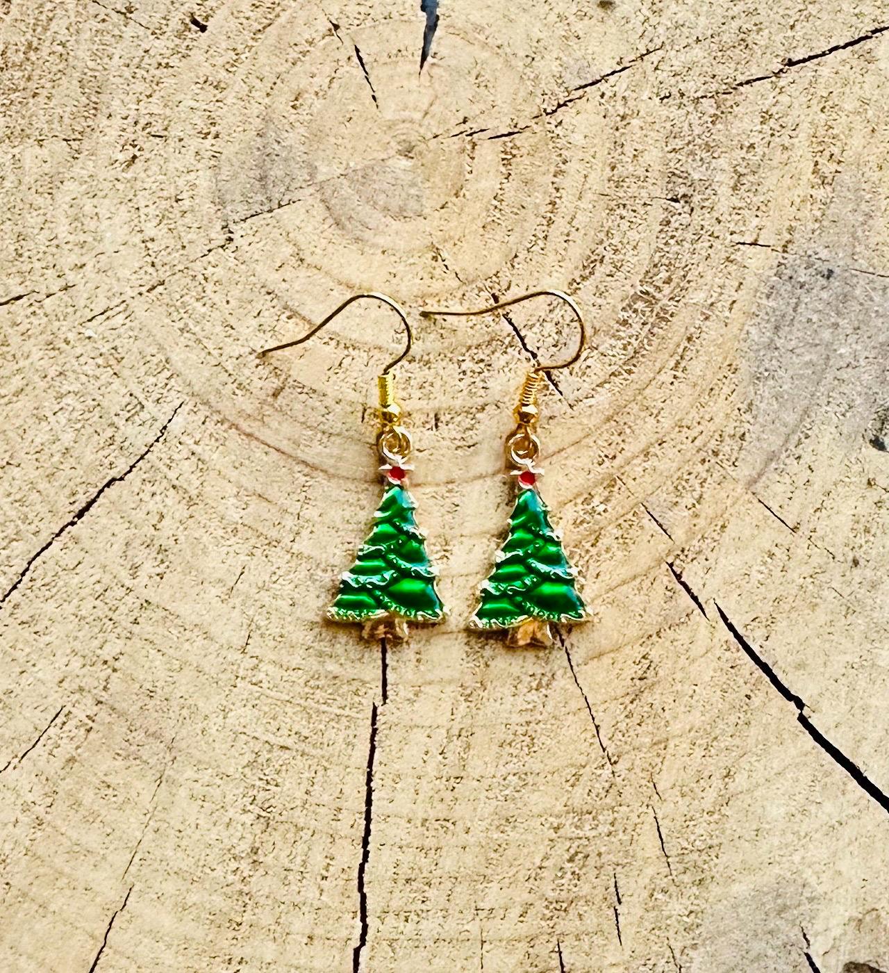 Weihnachtsbaum-Ohrringe, Christbaum von LisasJewelleryShop