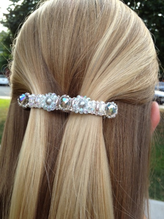 Rauchige Perle, Schillernd Graue Kristallhaar, Brautzubehör, Hochzeitsbarren, Brautjungfer Oder Urlaubsgeschenke, Haarclips Rauchige Perle, Schillernd Graue Kristallhaar, Brautzubehör, Hochzeitsbarren, Brautjungfer Oder Urlaubsgeschenke, Haarclips von LisasWishingWELL