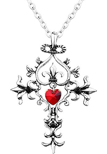 Kostüm Halskette Kreuz Gothic Damen Anhänger Film Vampir Diaries Elena Gilbert Zirkonia Herz rot Tagebuch einer TV-Serie schönes Geschenk Mädchen Cosplay Chic Kostüm Halskette Kreuz Gothic Damen Anhänger Film Vampir Diaries Elena Gilbert Zirkonia Herz rot Tagebuch einer TV-Serie schönes Geschenk Mädchen Cosplay Chic von Lisay