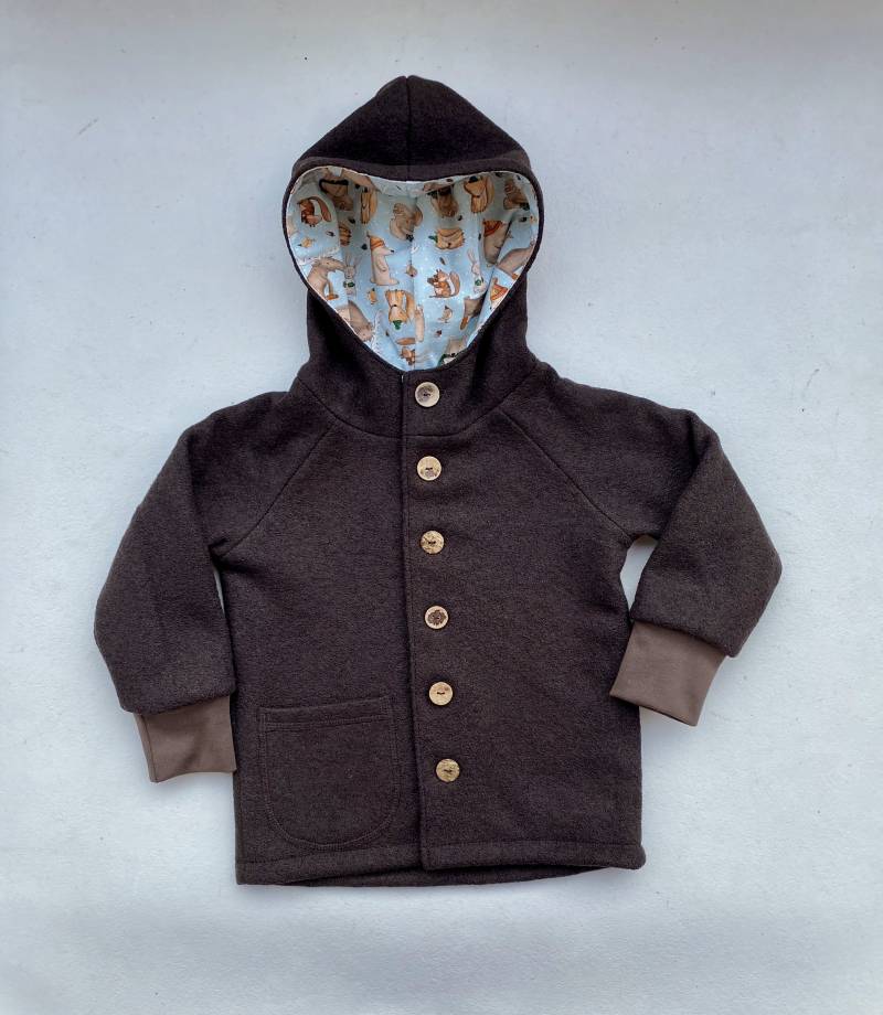 Jacke Aus Walk Gr 116 Für Kinder Schokobraun von Lisbeth2015