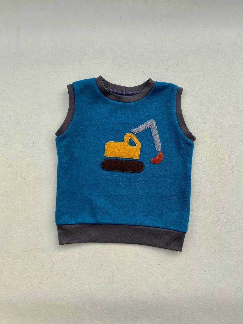 Weste, Pullunder Aus Walk Für Kinder Bagger von Lisbeth2015