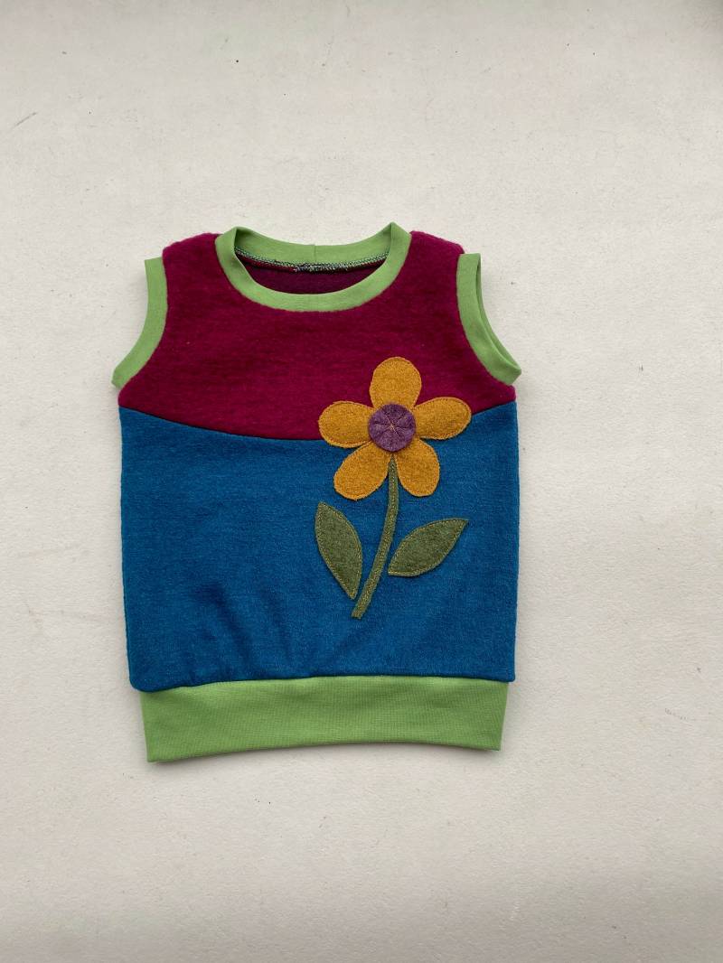 Weste, Pullunder Aus Walk Für Kinder Blume von Lisbeth2015