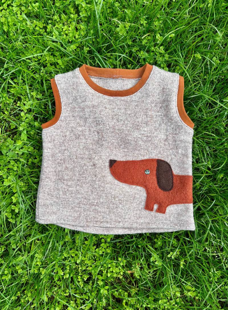 Weste, Pullunder Aus Walk Für Kinder Dackel von Lisbeth2015