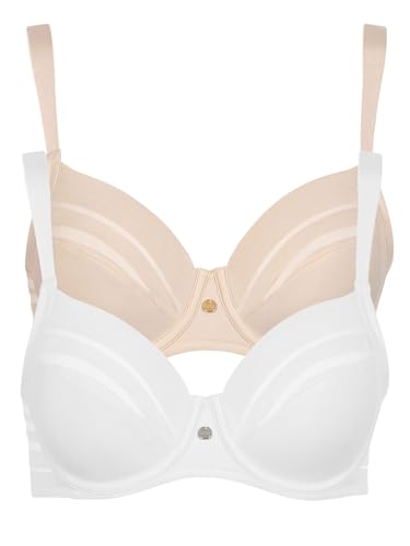 Lisca 2er Pack Bügel BH Alegra 020147 Gr. 85B in Skin-White von Lisca
