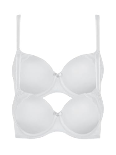 Lisca 2er Pack Schalen BH Evelyn 020228 Gr. 80E in White von Lisca