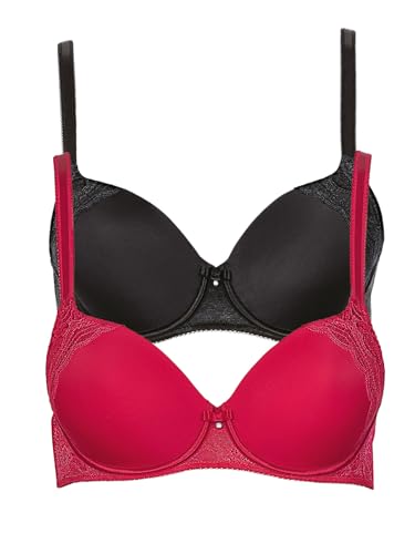 Lisca 2er Pack Schalen BH Evelyn 020228 Gr. 85C in Black-red Lisca 2er Pack Schalen BH Evelyn 020228 Gr. 85C in Black-red von Lisca