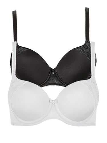 Lisca 2er Pack Schalen BH Evelyn 020228 Gr. 95C in Black-White von Lisca