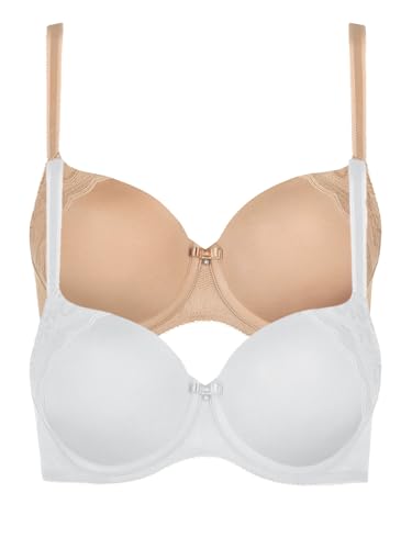 Lisca 2er Pack Schalen BH Evelyn 020228 Gr. in Sweet Almond-White von Lisca