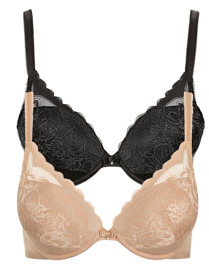 Lisca Push-up-BH 2er Pack Push up BH Evelyn (Spar-Set, 2-tlg) Push up Effekt von Lisca
