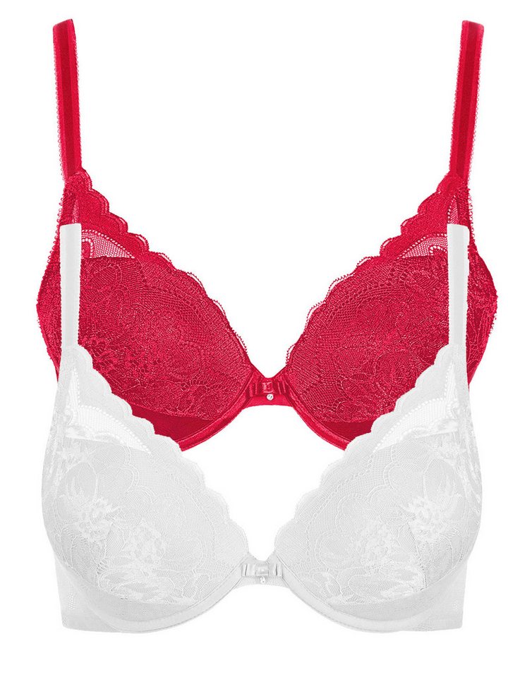 Lisca Push-up-BH 2er Pack Push up BH Evelyn (Spar-Set, 2-tlg) Push up Effekt von Lisca